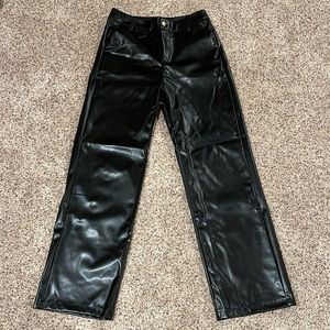 Walmart brand foux leather pants
